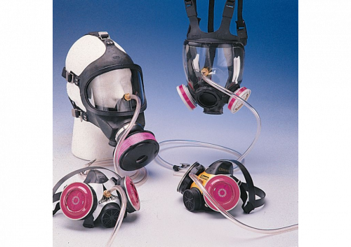 Máscaras de respiración probadas para pruebas de ajuste