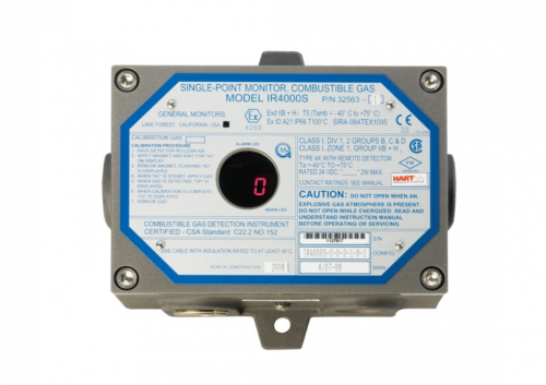 Monitor de gas de punto único IR4000S
